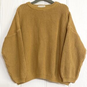 EUC Sad Beige Chunky Knit Oversized Sweater
